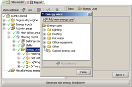 Adding an energy use in BizEE Bencmark